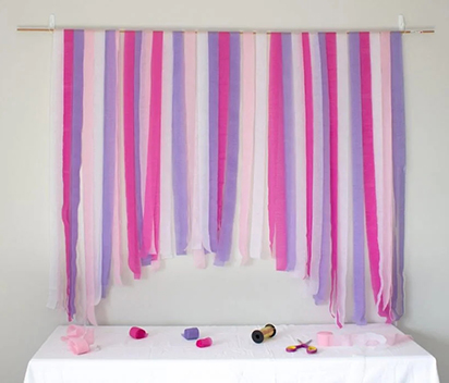 Bright Purple Crepe Paper Streamer