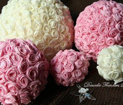 Creativity pink crepe paper