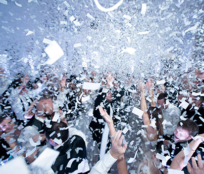 Silver Paper Confetti for Stage Rainbow Machine