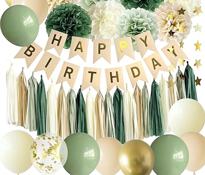 Way to Celebrate Party Green Streamer
