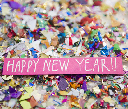 New year printable confetti paper