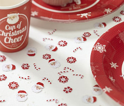 Table christmas confetti paper