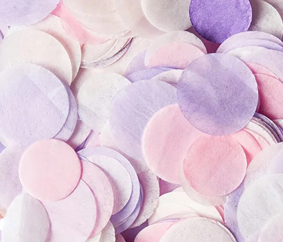 Wafer purple paper confetti