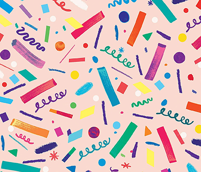 Festive wrapping paper confetti