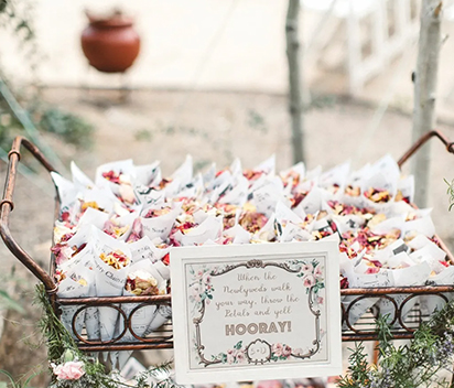 Wildflower confetti decorate during any special celebration without any environmental concerns