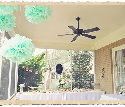 Mint Crepe Paper Strips for Tissue Pom-Poms and Rosettes