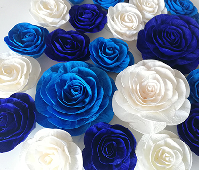 Elegant Royal Blue Crepe Paper for Crafts and Wrapping