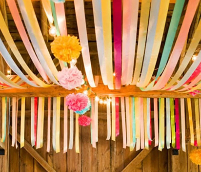 Transforming Your Event Space with Maroon Crepe Paper Streamers