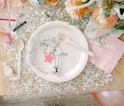 Confetti Paper Placemats in Pop-Up Dining and Food Festivals