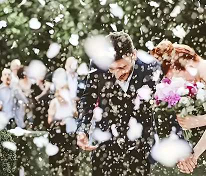 Romantic Table Décor Using Heart Paper Confetti