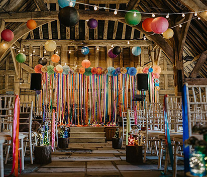 Transform Your Event Space with Royal Blue Crepe Paper Designs