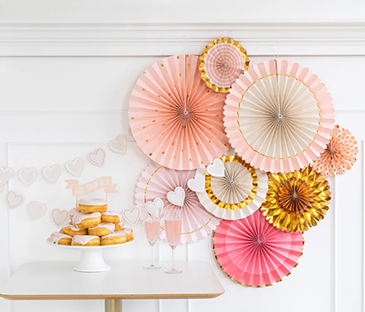 Color Coordination Ideas for Confetti Hanging Paper Fan Decorations