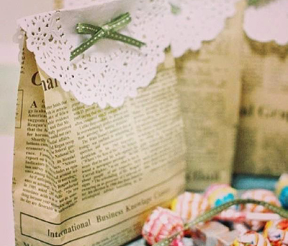 Creative Packaging Ideas with Newspaper Confetti