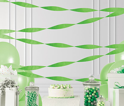 Lime Green Streamers for Retail Store Grand Openings
