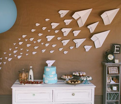 Paper Airplane Confetti Shapes and Colors for Creative Decorations