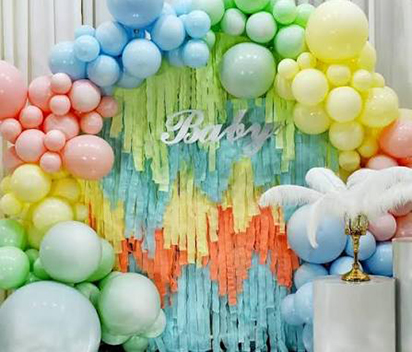 A Milestone Birthday Backdrop From Birthday Crepe Paper